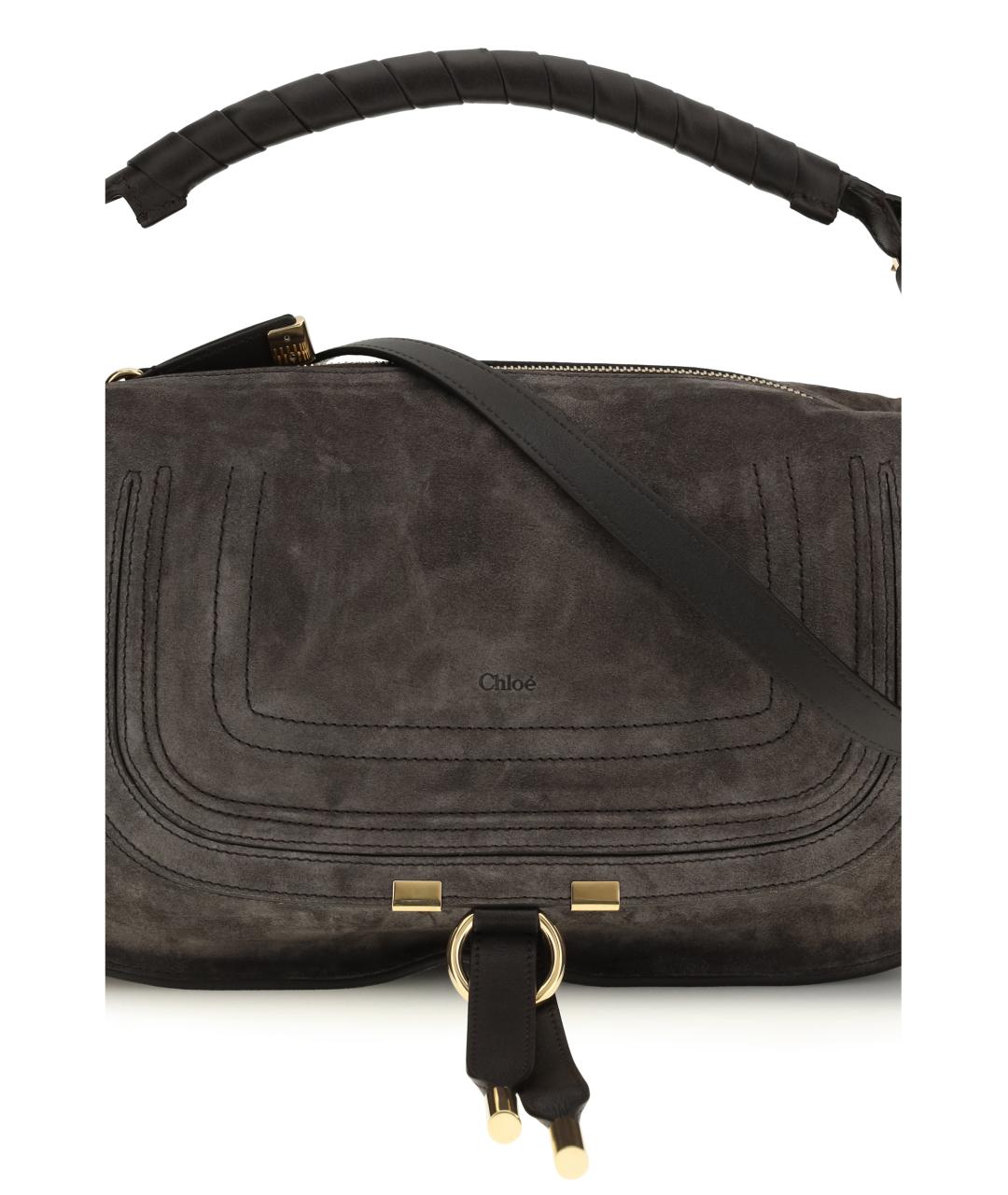 CHLOE Коричневая замшевая сумка через плечо, фото 4