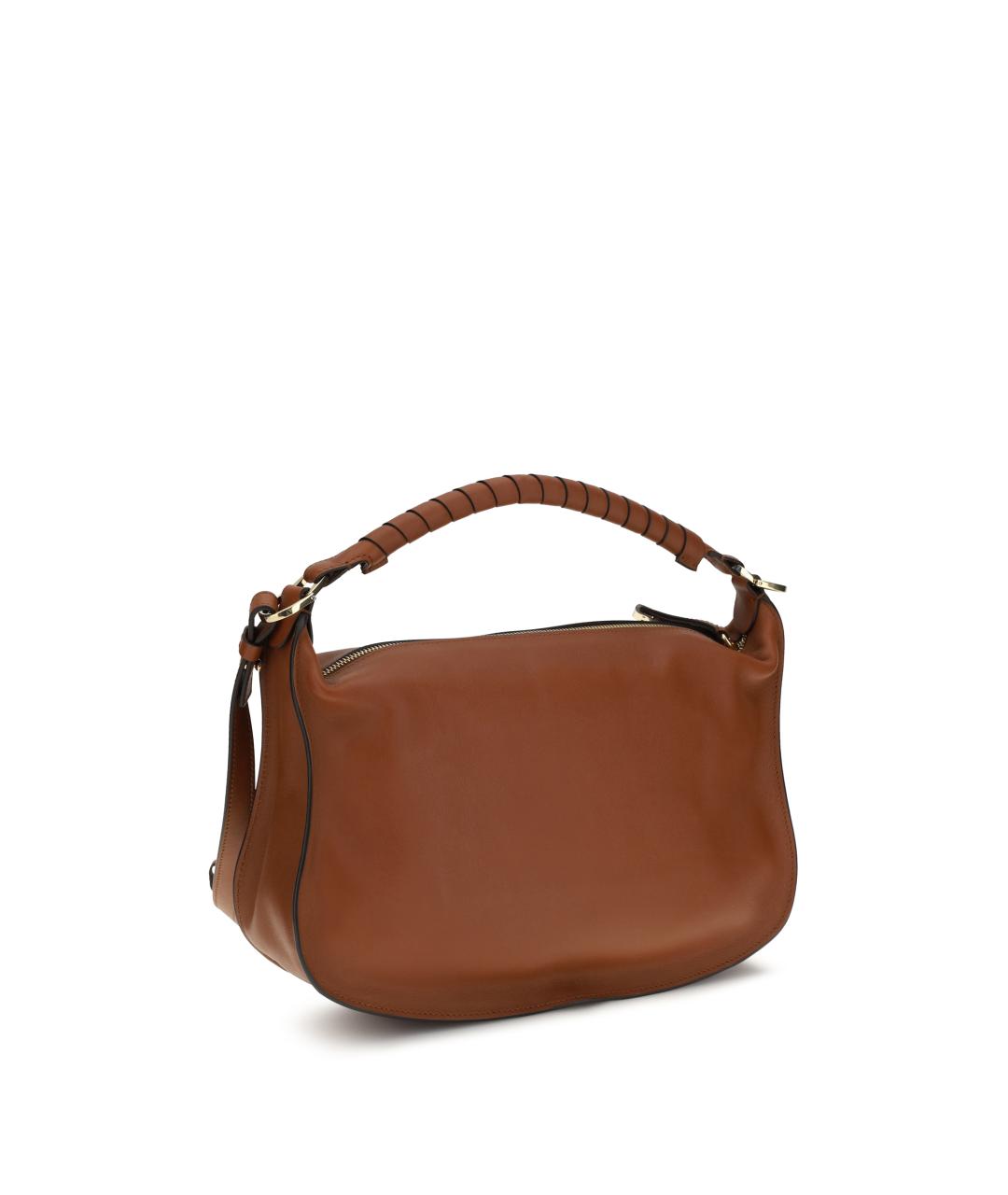 CHLOE Коричневая кожаная сумка через плечо, фото 3