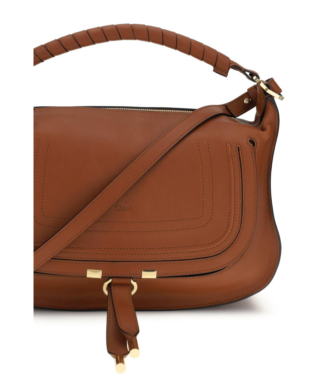 CHLOE Коричневая кожаная сумка через плечо, фото 4
