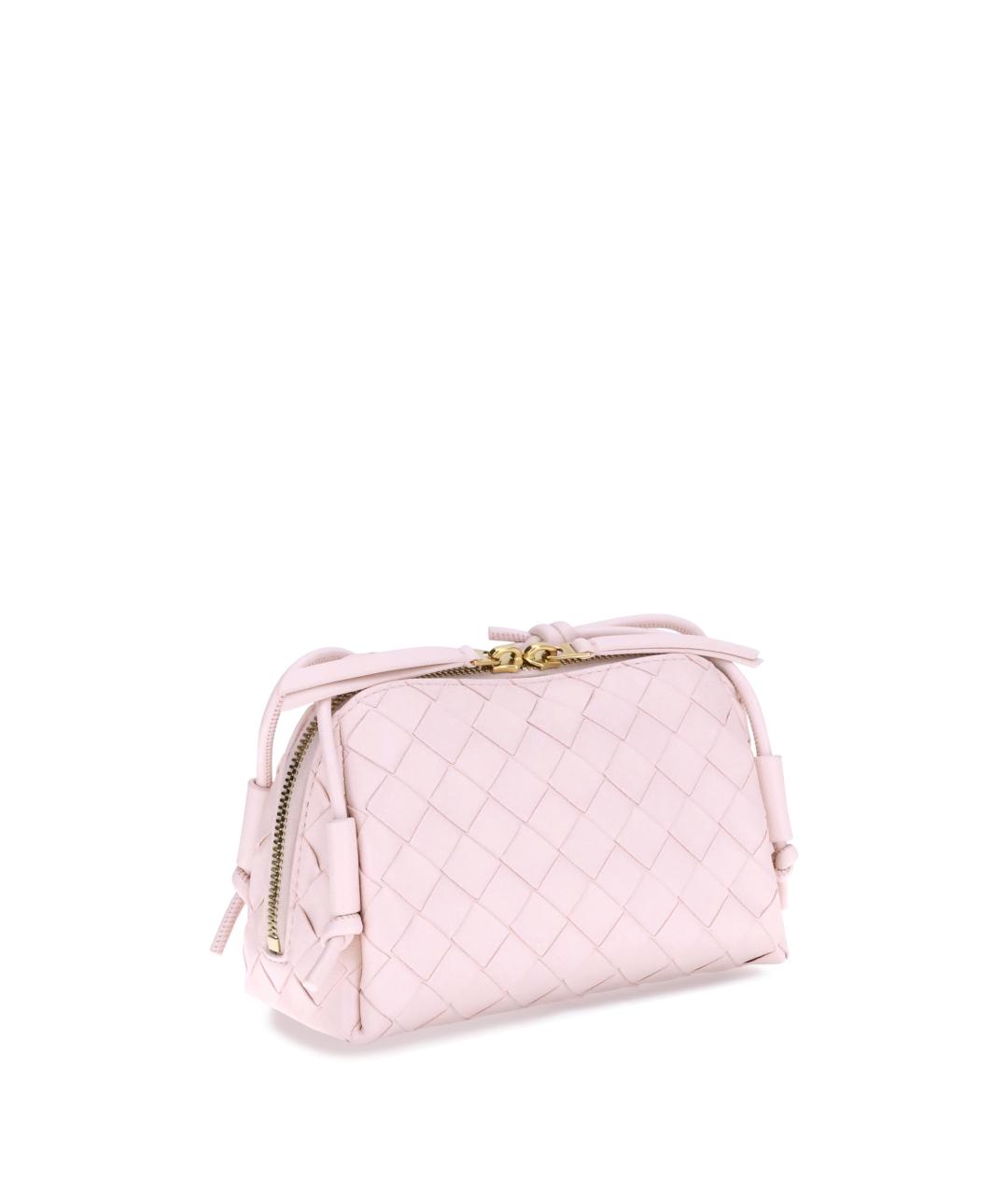 BOTTEGA VENETA Розовая кожаная сумка через плечо, фото 3