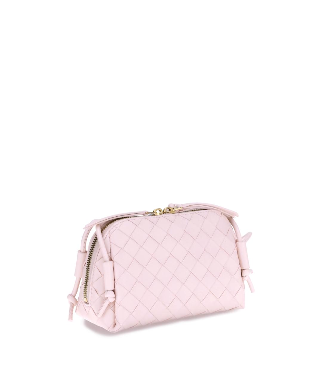 BOTTEGA VENETA Розовая кожаная сумка через плечо, фото 2