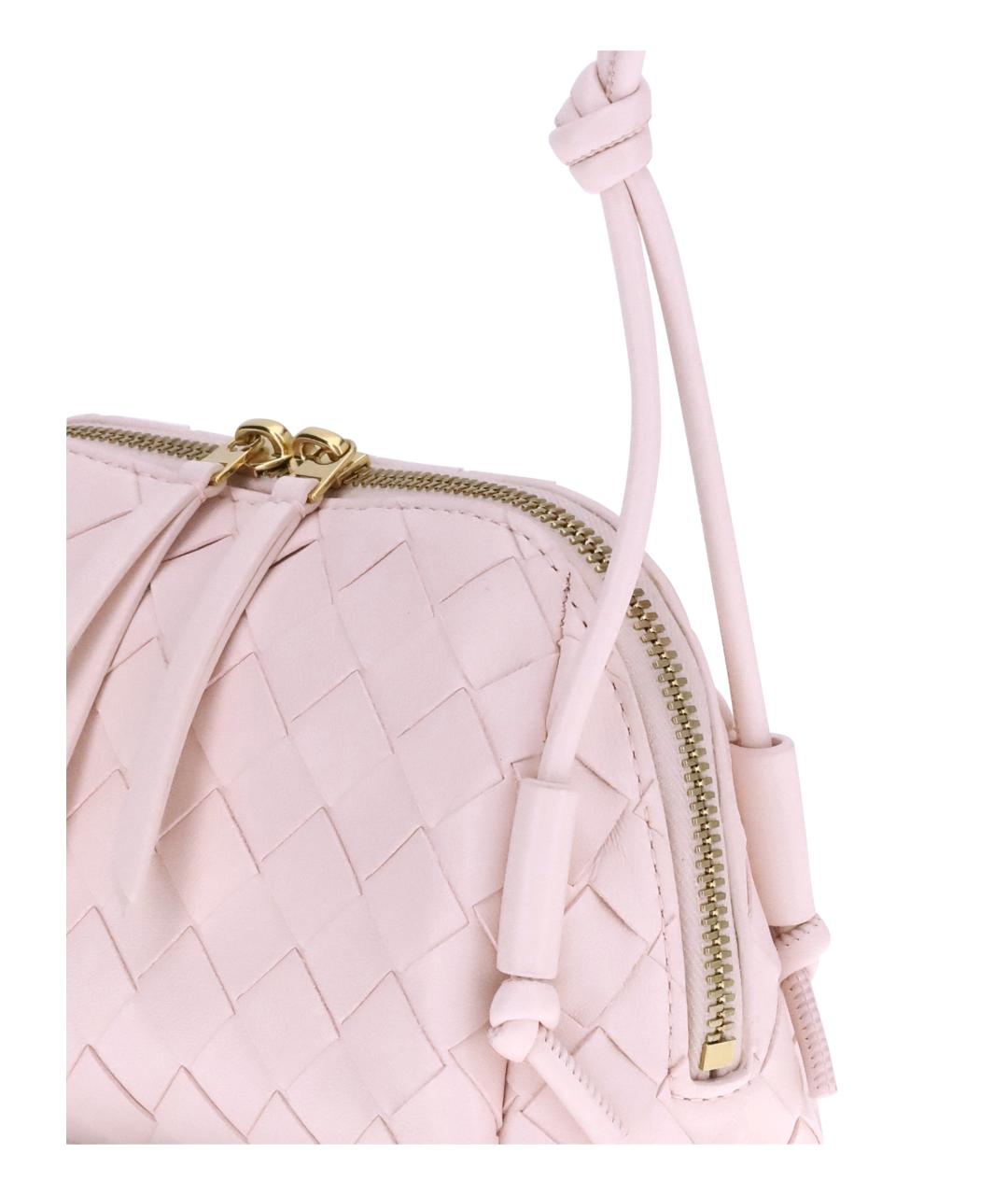 BOTTEGA VENETA Розовая кожаная сумка через плечо, фото 4