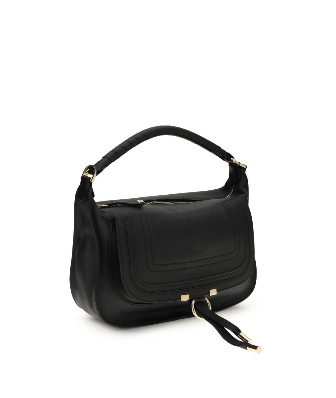 CHLOE Черная кожаная сумка через плечо, фото 2