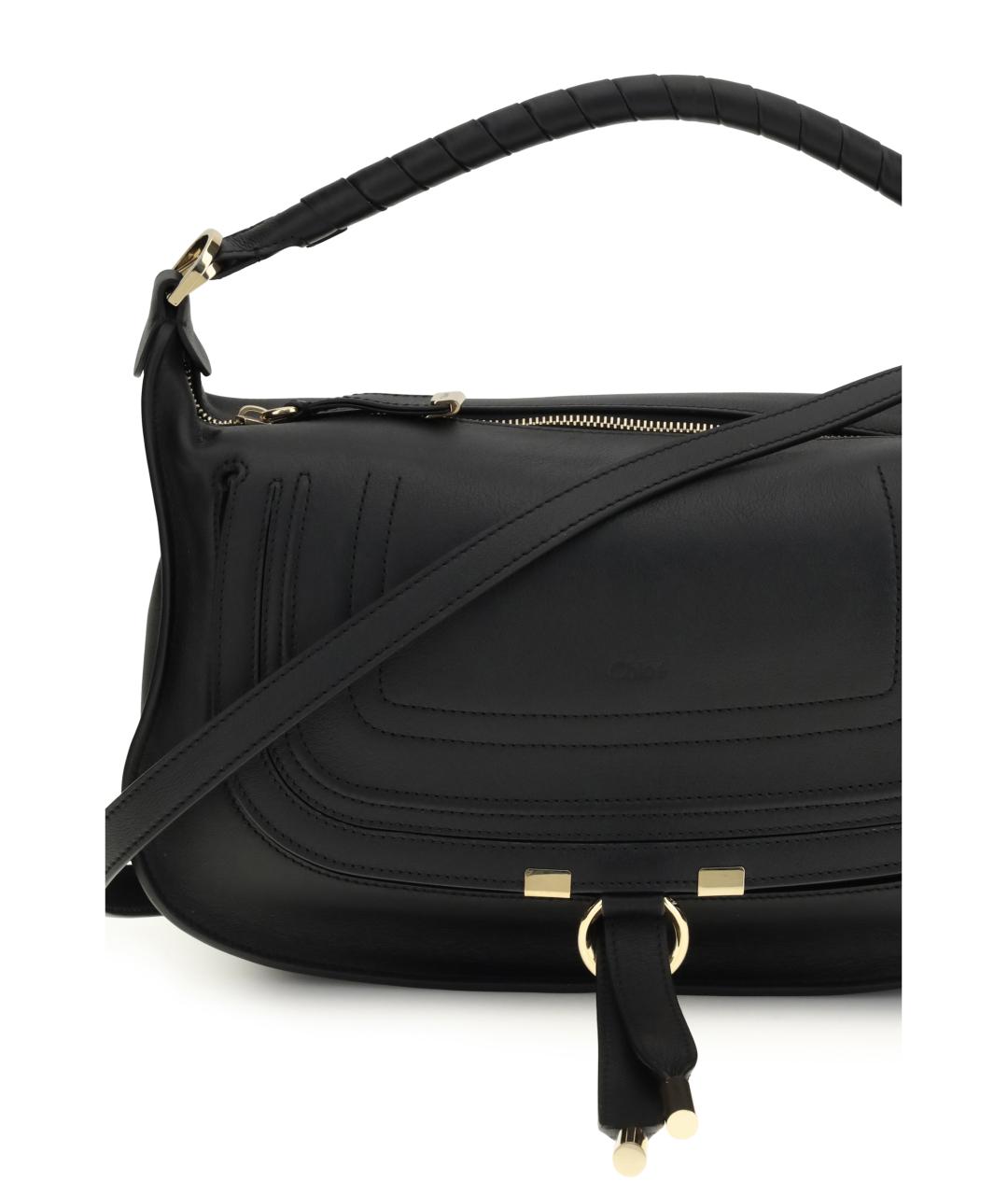 CHLOE Черная кожаная сумка через плечо, фото 4