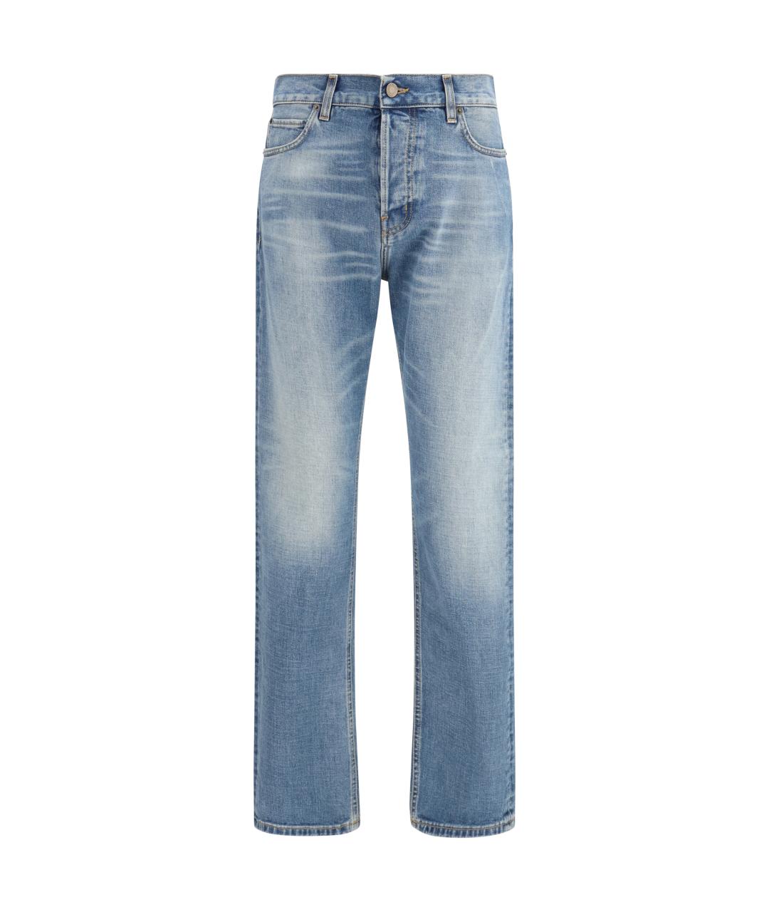 HAIKURE Голубые хлопковые прямые джинсы, фото 1