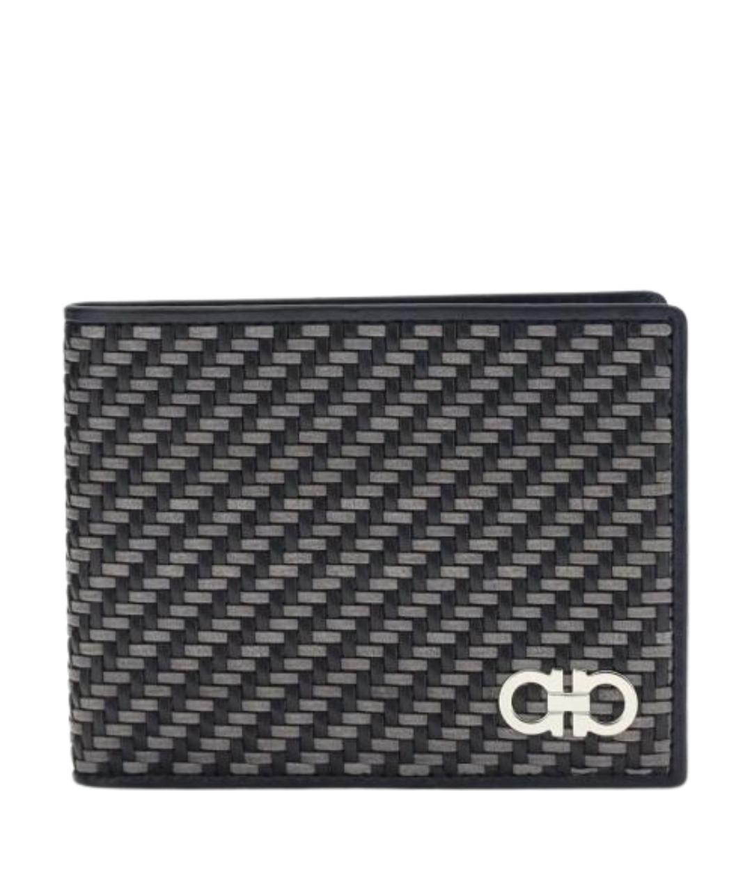 FERRAGAMO Серый кожаный кошелек, фото 1