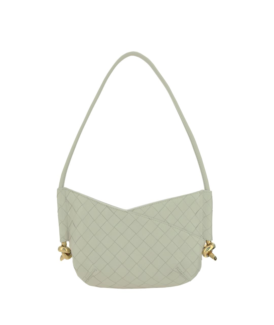 BOTTEGA VENETA Белая кожаная сумка через плечо, фото 1