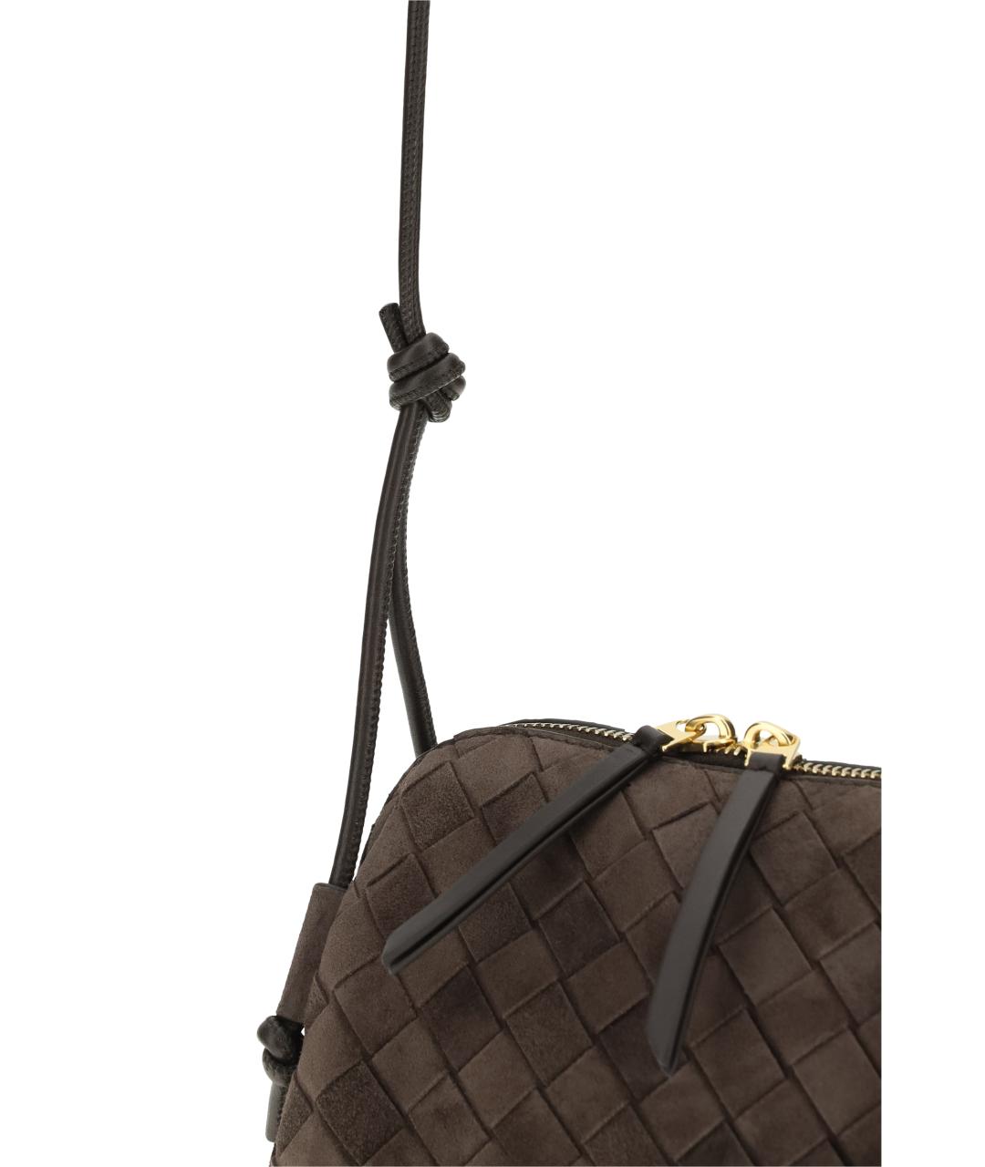 BOTTEGA VENETA Коричневая замшевая сумка через плечо, фото 4