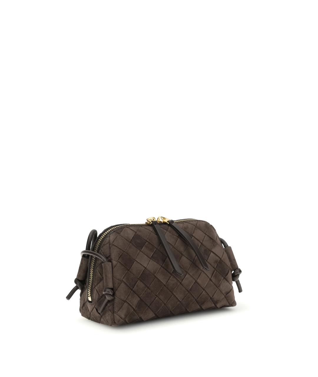 BOTTEGA VENETA Коричневая замшевая сумка через плечо, фото 2