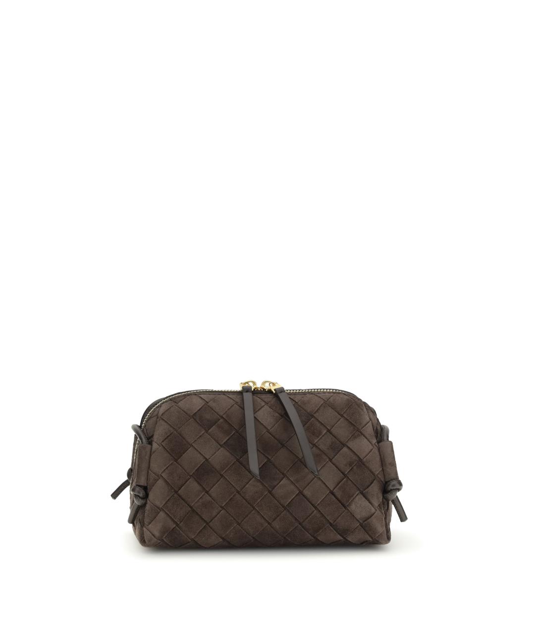 BOTTEGA VENETA Коричневая замшевая сумка через плечо, фото 1