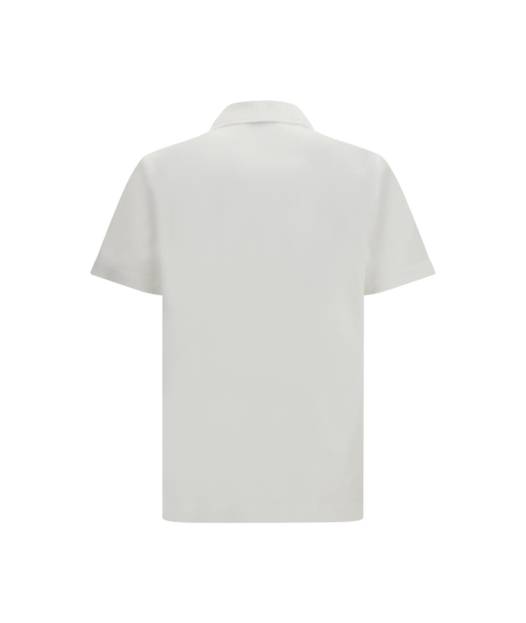 FERRAGAMO Белое хлопковое поло с коротким рукавом, фото 2