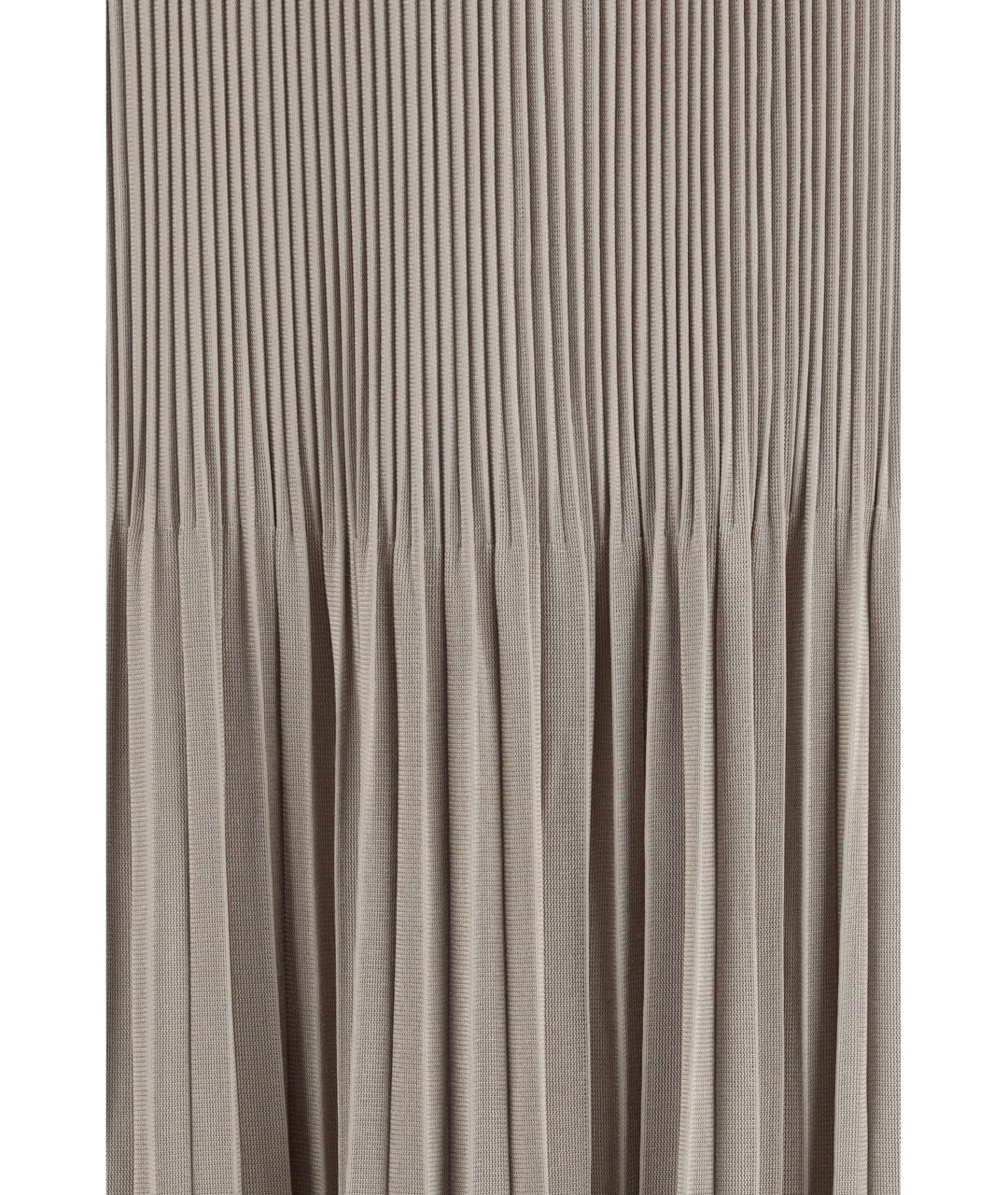 GIORGIO ARMANI Бежевая вискозная юбка макси, фото 3