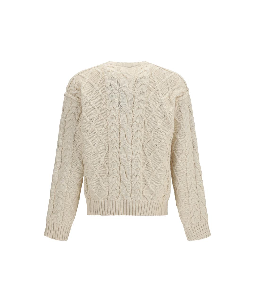 DOLCE&GABBANA Бежевый хлопковый джемпер / свитер, фото 2