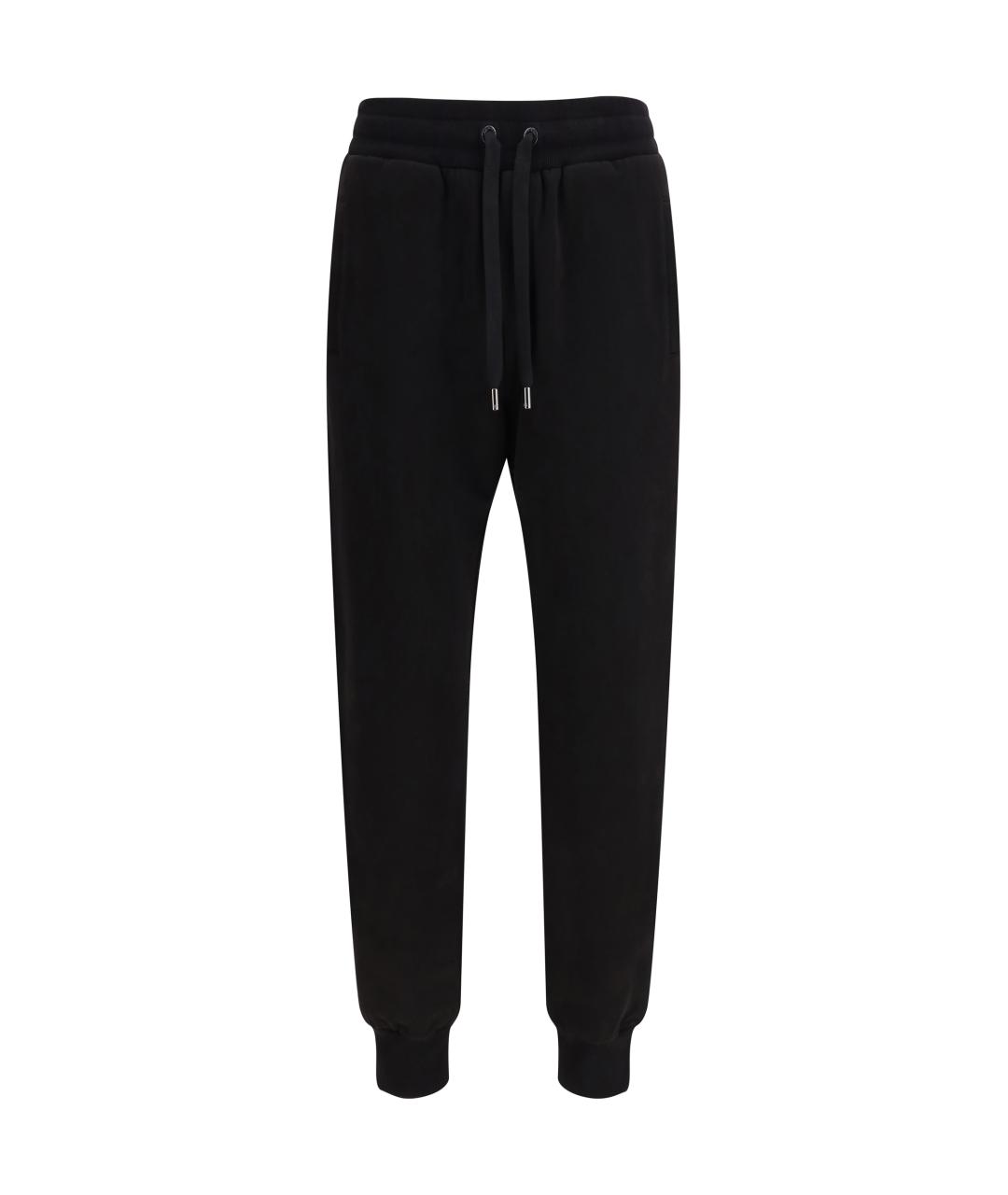 DOLCE&GABBANA Черные хлопковые повседневные брюки, фото 1