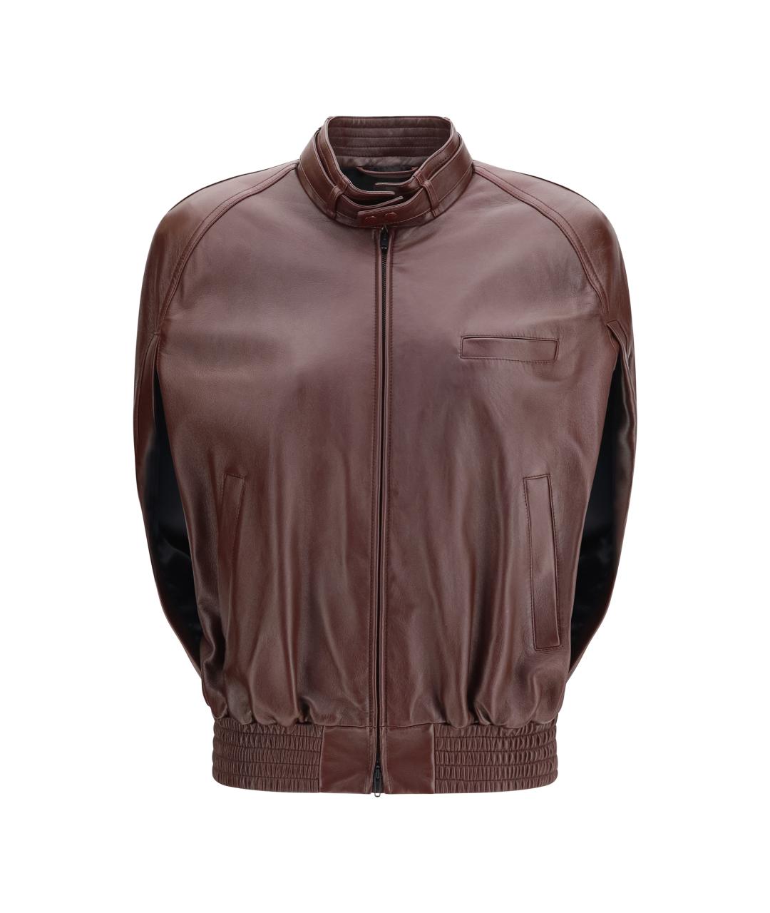 PHOEBE PHILO Бордовая кожаная куртка, фото 1