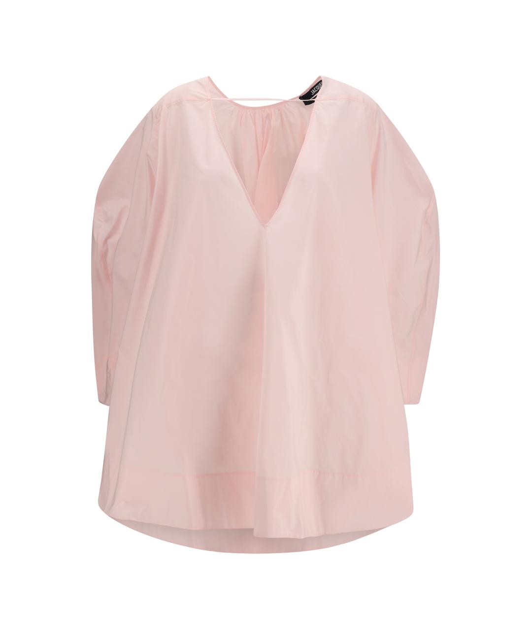 JACQUEMUS Розовое полиэстеровое коктейльное платье, фото 1