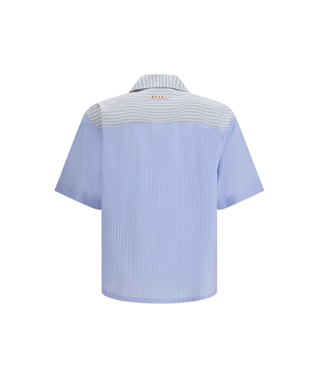 MARNI Голубая хлопковая кэжуал рубашка, фото 2