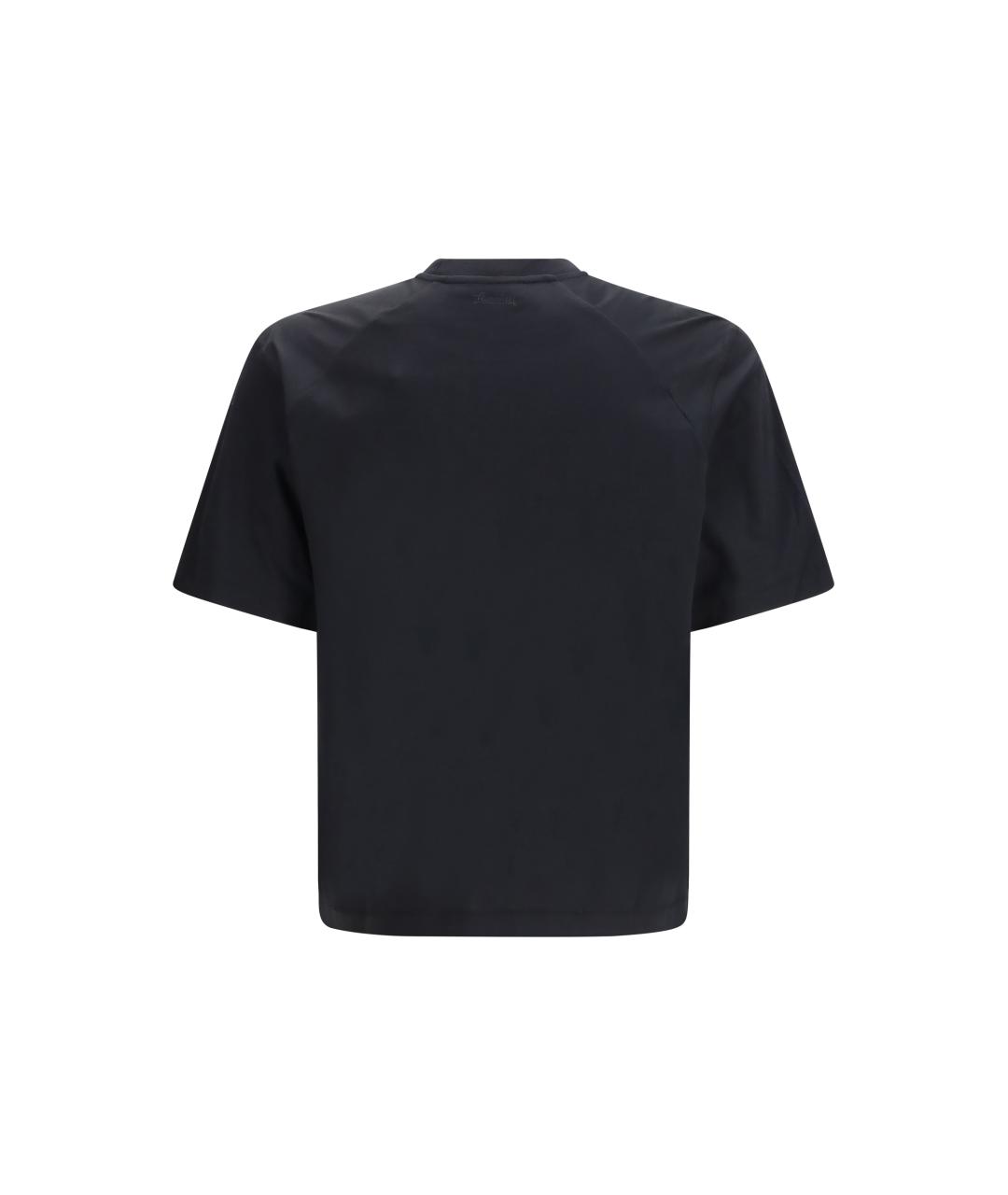 LAMINAR Черная хлопковая футболка, фото 2