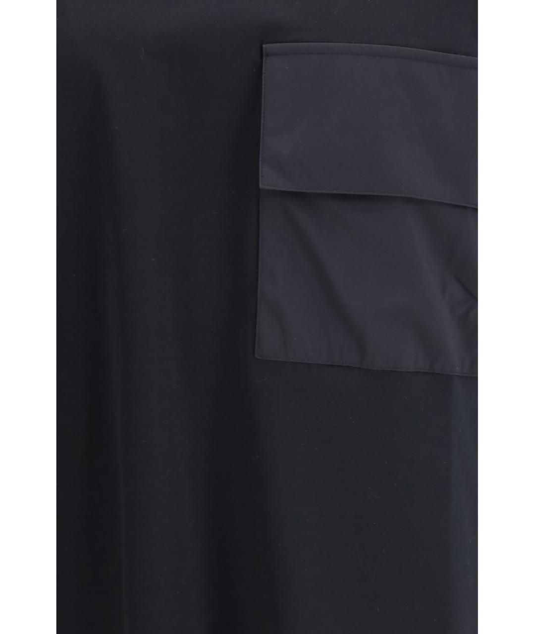 LAMINAR Черная хлопковая футболка, фото 3