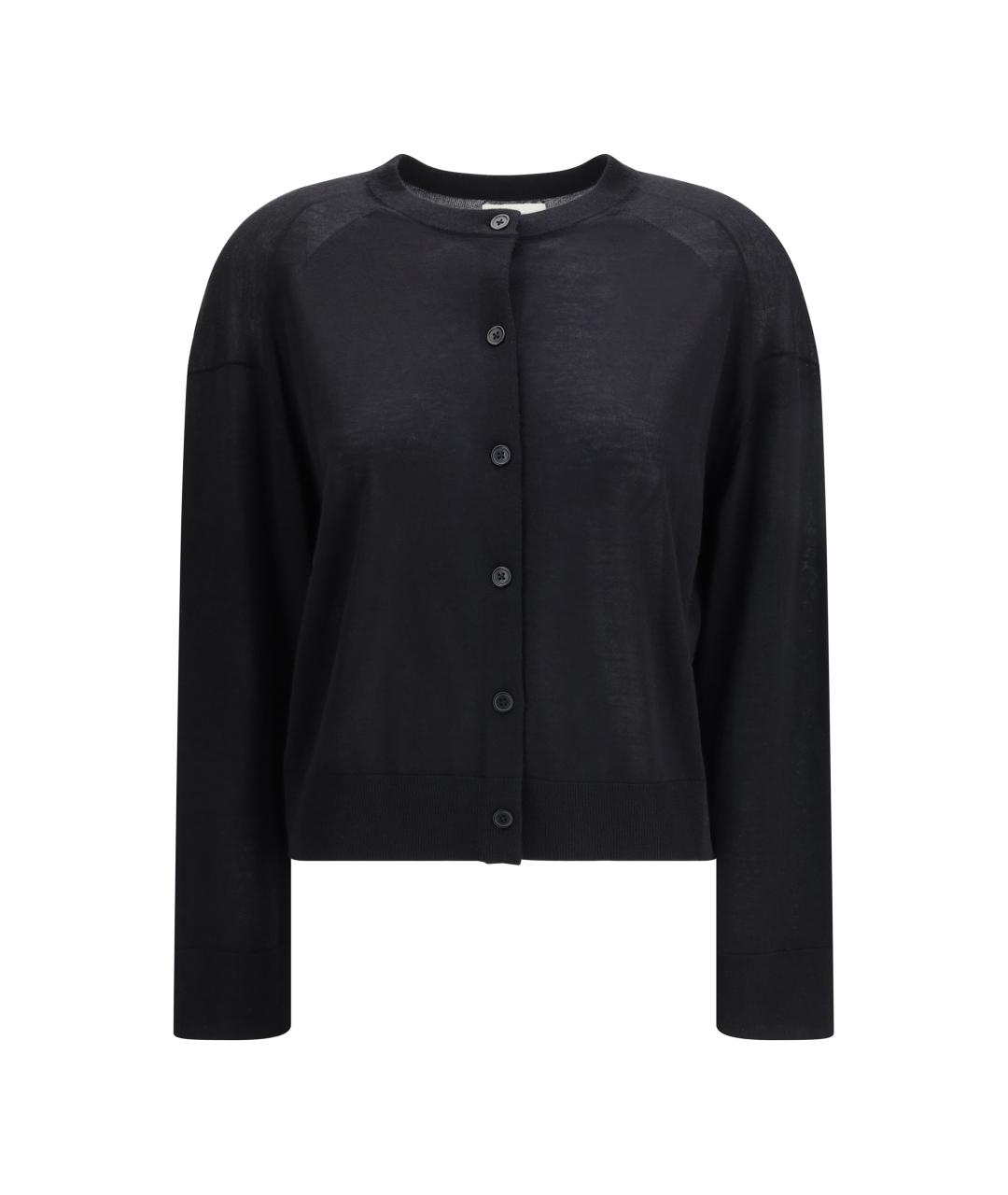 LOULOU STUDIO Черный кашемировый кардиган, фото 1