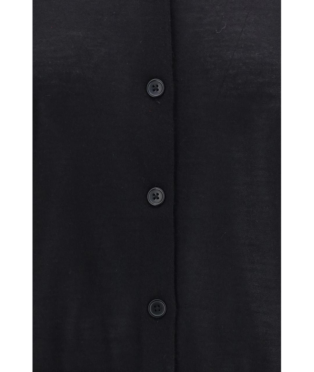 LOULOU STUDIO Черный кашемировый кардиган, фото 3