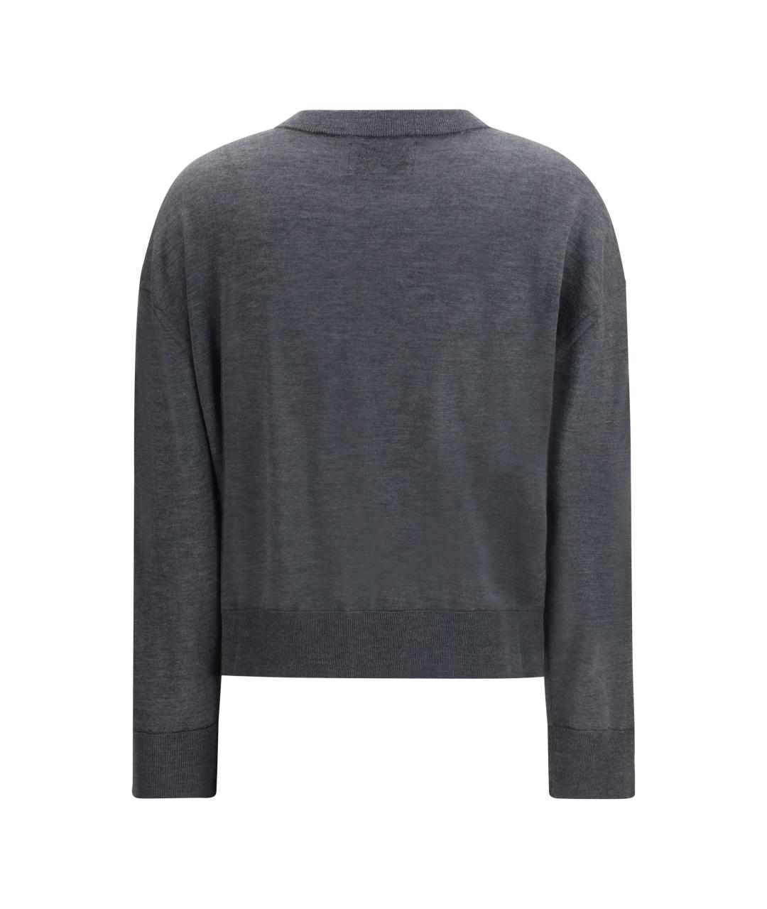 LOULOU STUDIO Антрацитовый кашемировый кардиган, фото 2