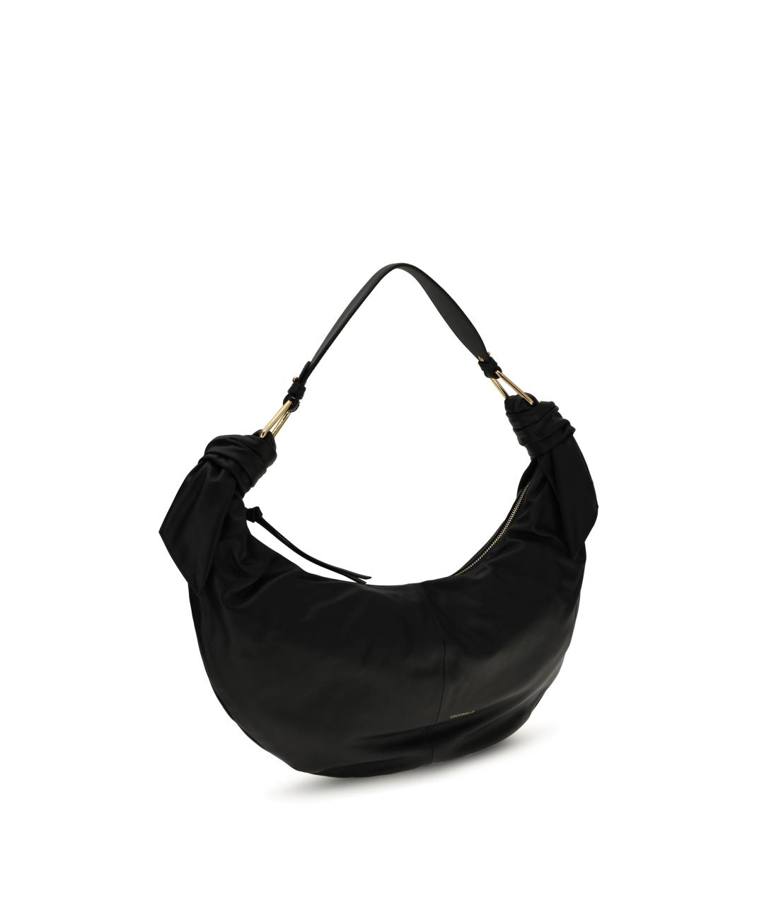 COCCINELLE Черная кожаная сумка с короткими ручками, фото 2