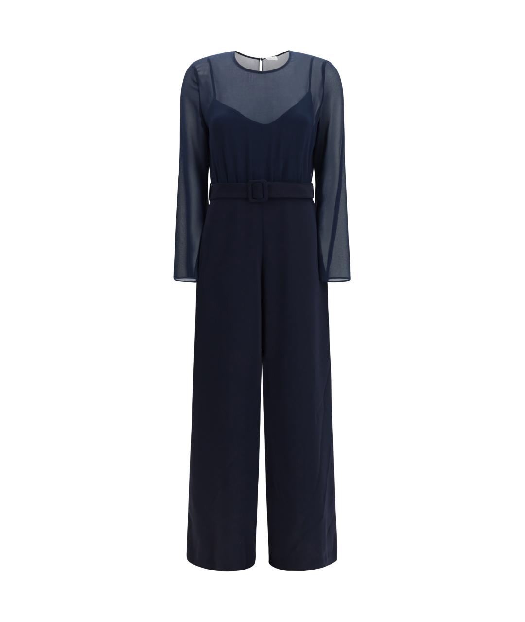 P.A.R.O.S.H. Темно-синий полиэстеровый комбинезон, фото 1