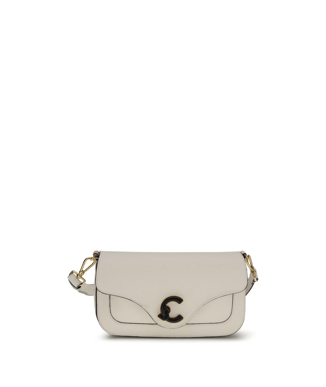 COCCINELLE Белая кожаная сумка через плечо, фото 1