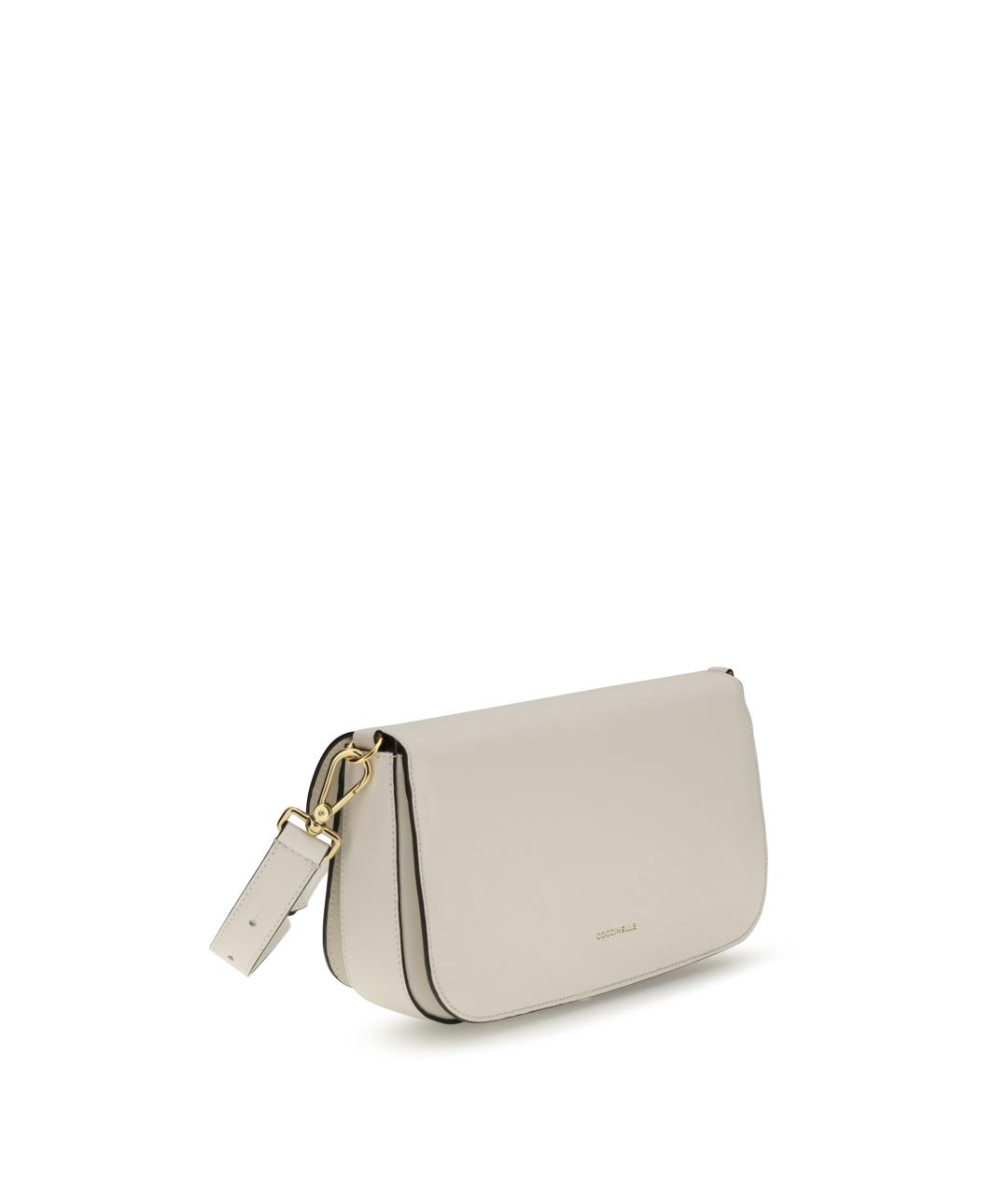 COCCINELLE Белая кожаная сумка через плечо, фото 3