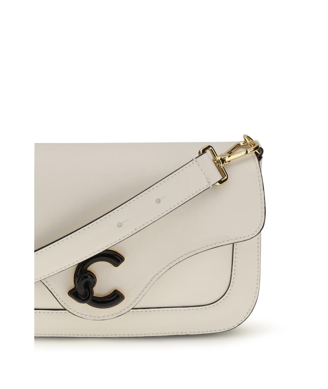 COCCINELLE Белая кожаная сумка через плечо, фото 4