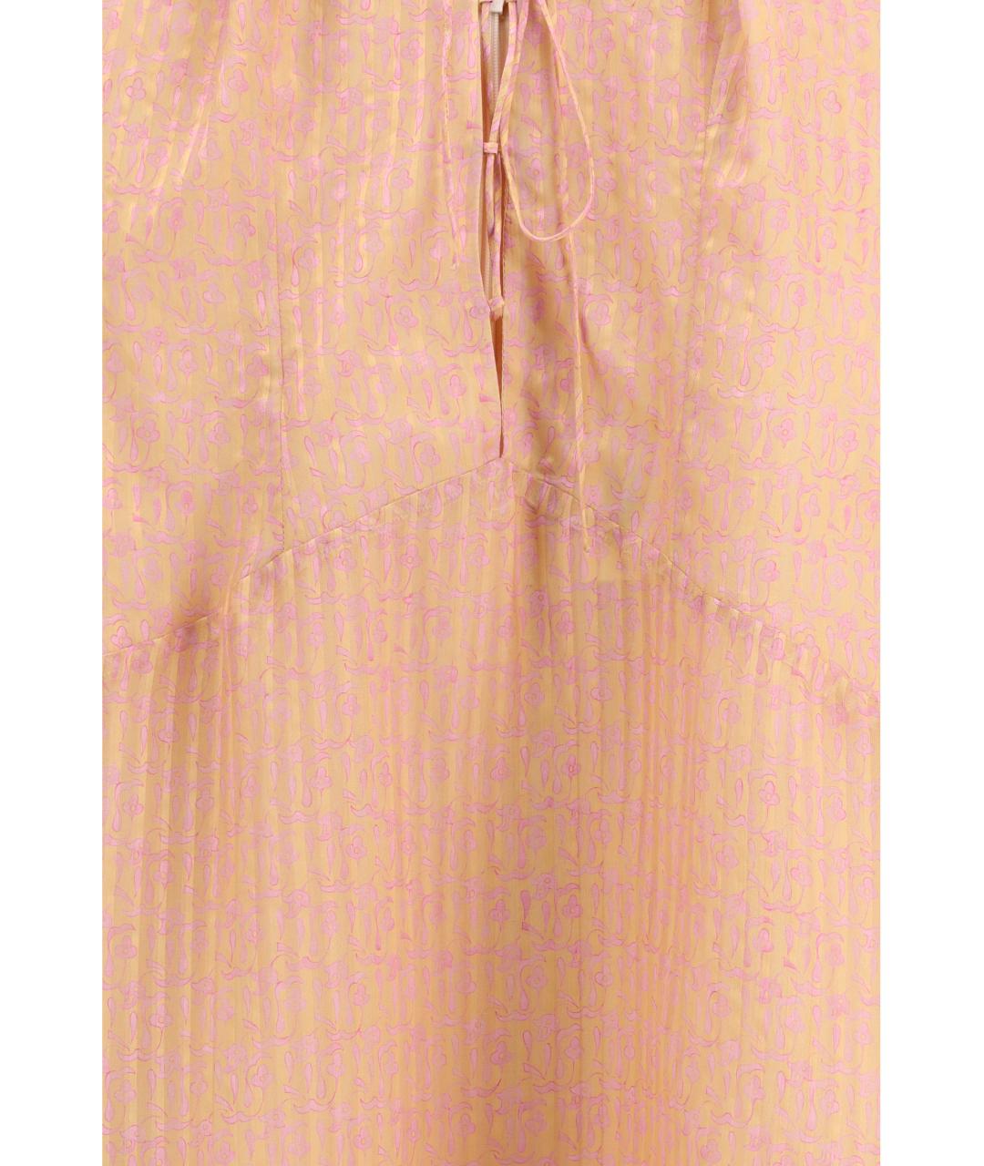 KRISTINA TI Розовое шелковое повседневное платье, фото 3