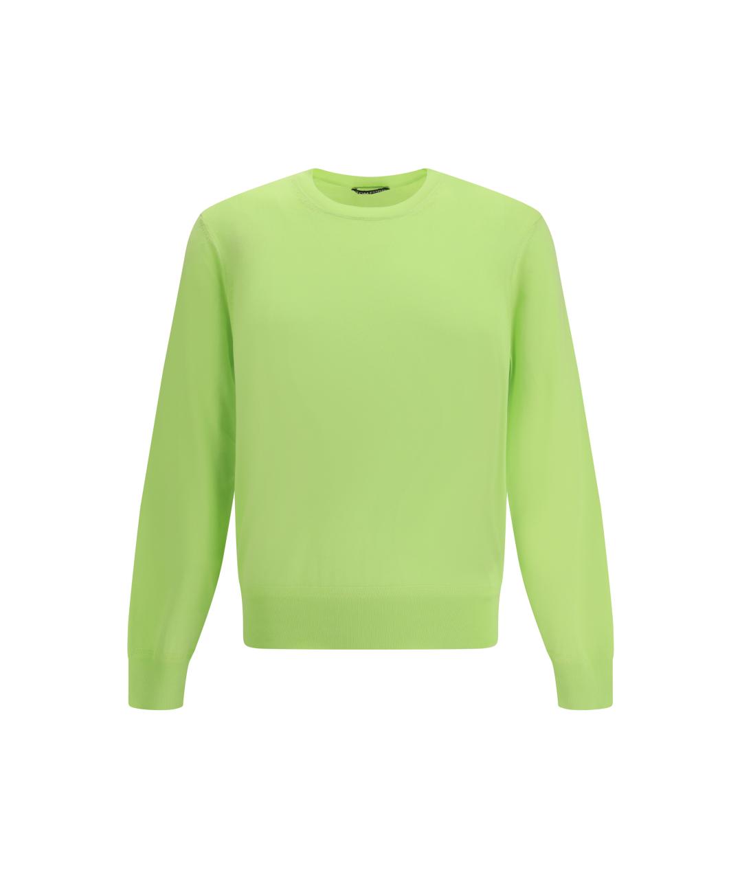 TOM FORD Салатовый хлопковый джемпер / свитер, фото 1