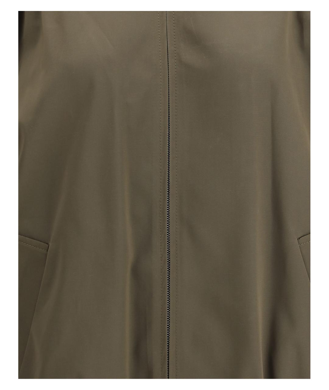 MARNI Хаки полиэстеровая куртка, фото 3