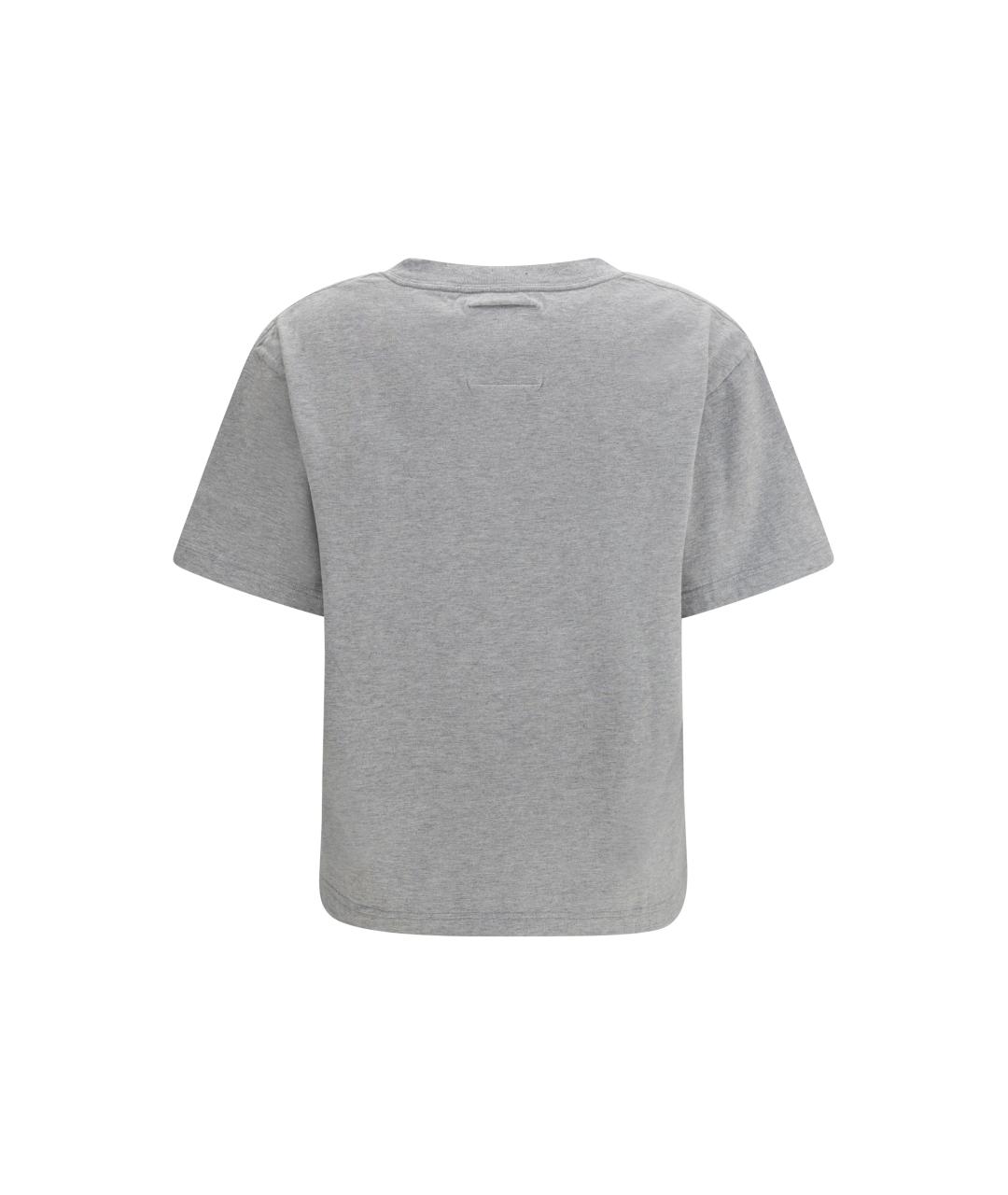 MAISON MIHARA YASUHIRO Серая хлопковая футболка, фото 2