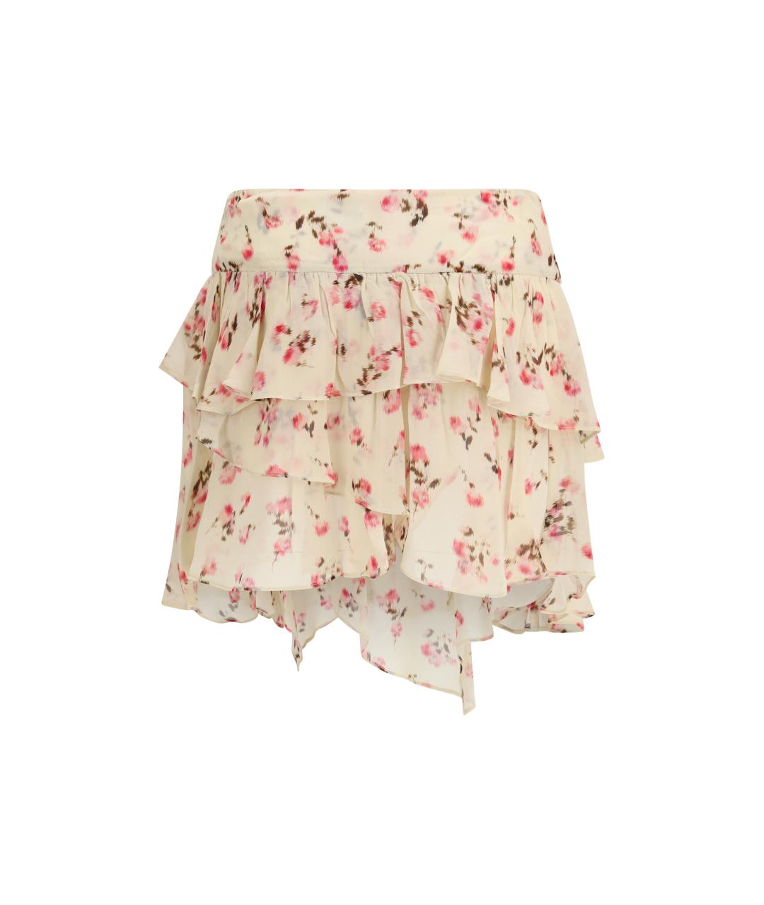 ISABEL MARANT ETOILE Бежевая вискозная юбка мини, фото 2