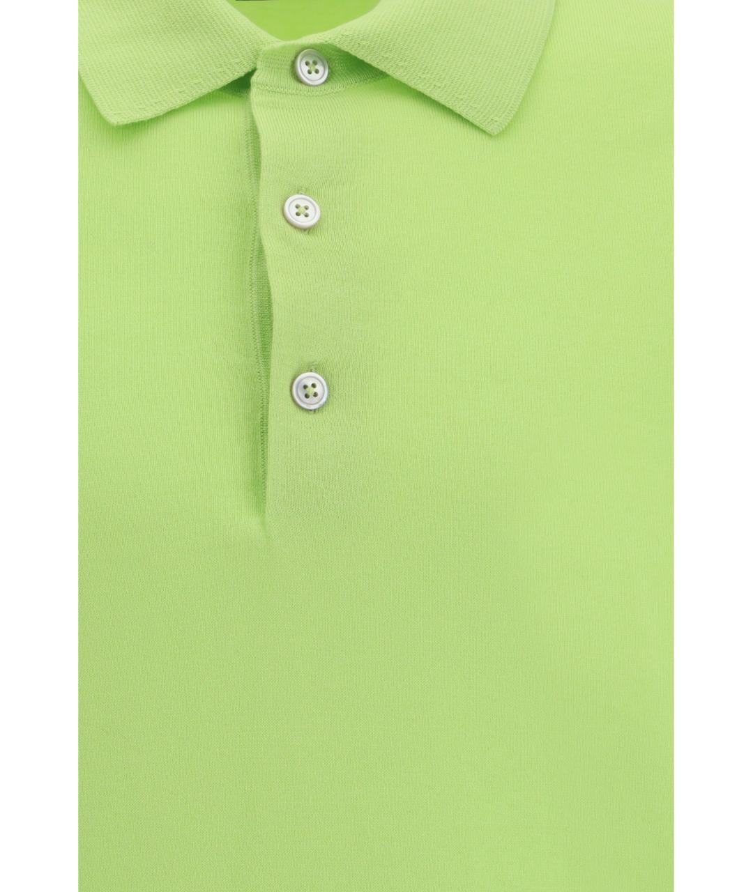 TOM FORD Салатовыое хлопковое поло с коротким рукавом, фото 3