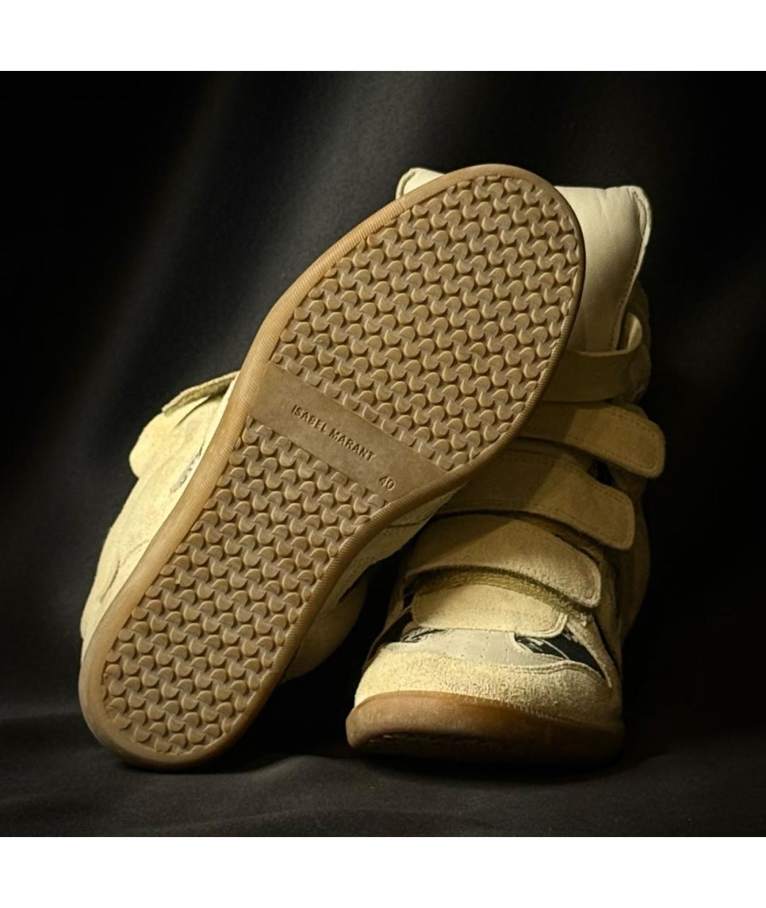 ISABEL MARANT Бежевые замшевые кеды, фото 7