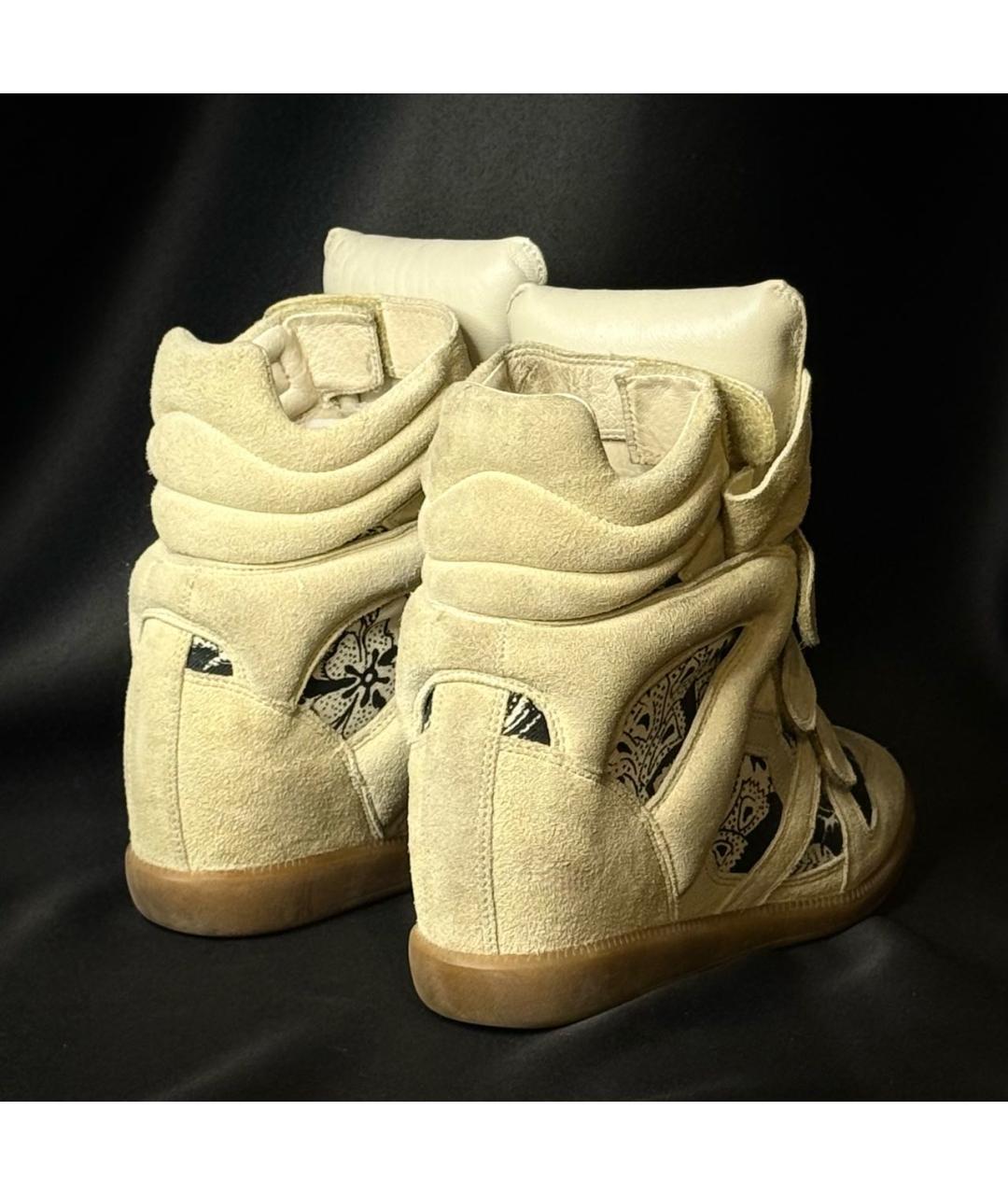 ISABEL MARANT Бежевые замшевые кеды, фото 6