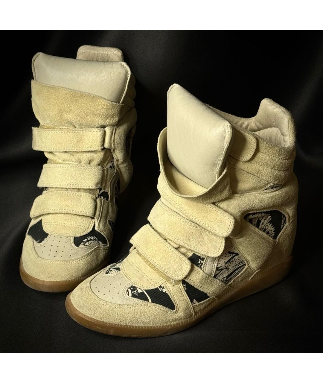 ISABEL MARANT Бежевые замшевые кеды, фото 9