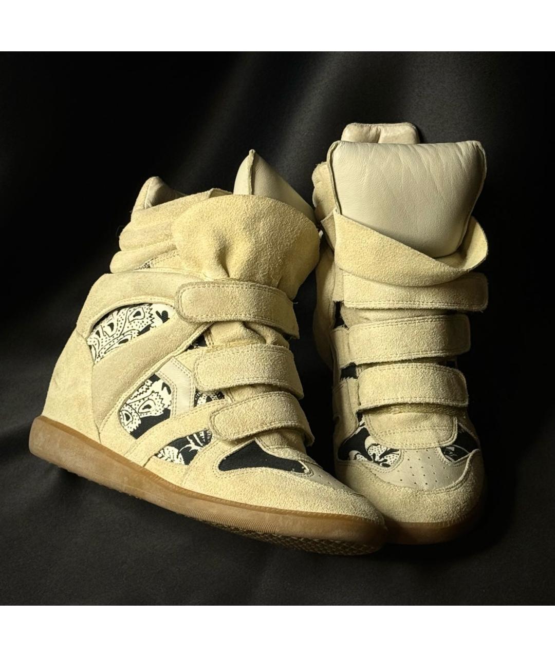 ISABEL MARANT Бежевые замшевые кеды, фото 5