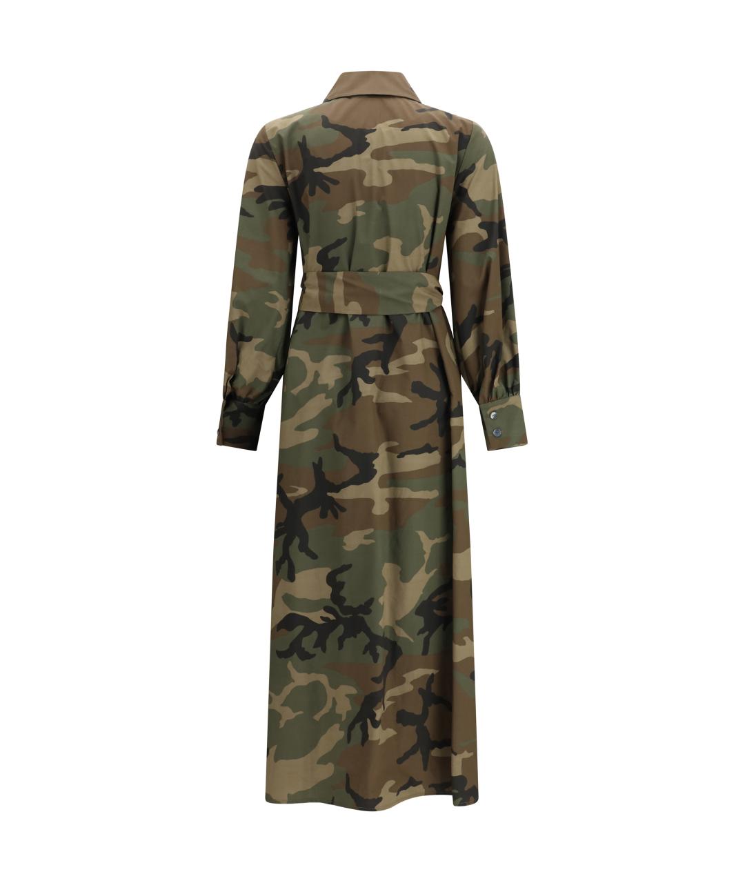 ELLA Хаки хлопковое повседневное платье, фото 2