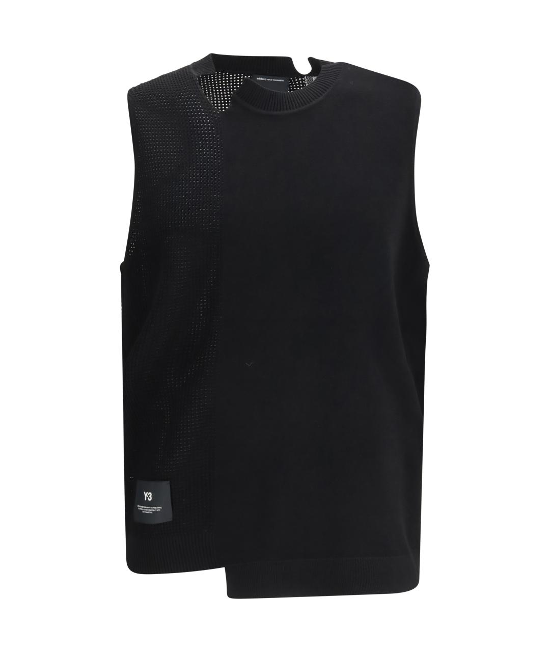 Y-3 Черная хлопковая жилетка, фото 1