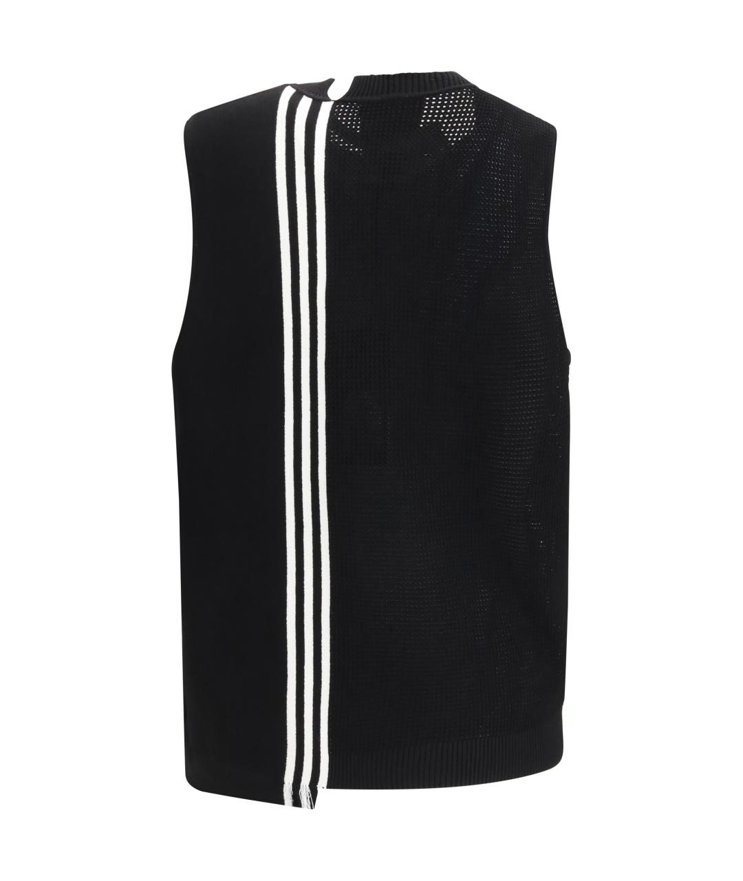 Y-3 Черная хлопковая жилетка, фото 2