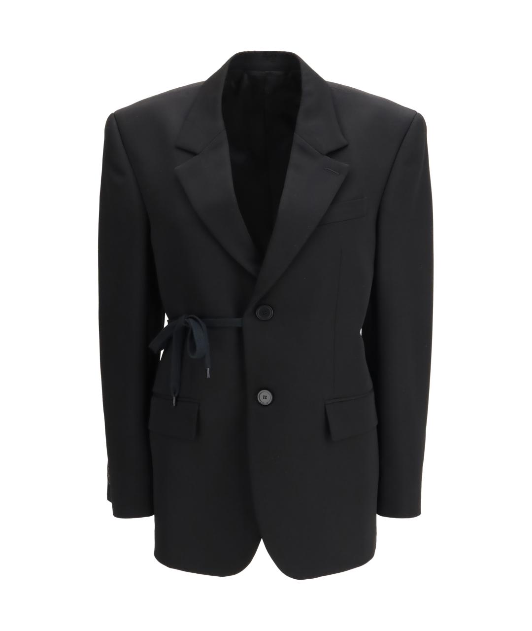 BALENCIAGA Черный шерстяной жакет/пиджак, фото 1