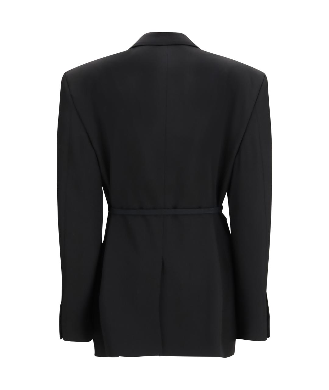 BALENCIAGA Черный шерстяной жакет/пиджак, фото 2