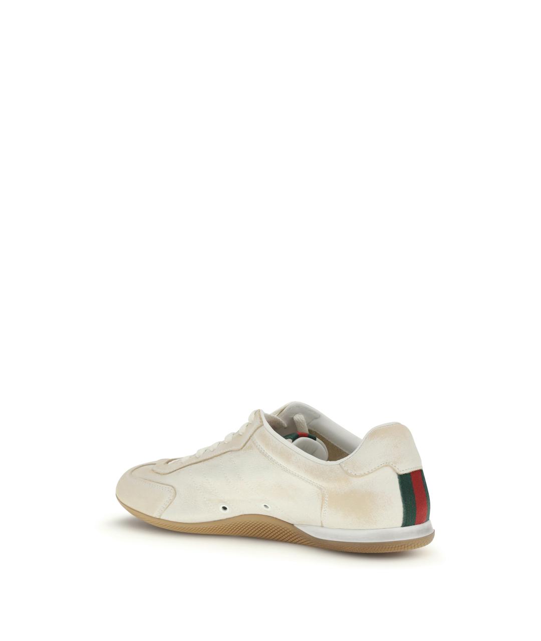 GUCCI Белые кожаные кроссовки, фото 3