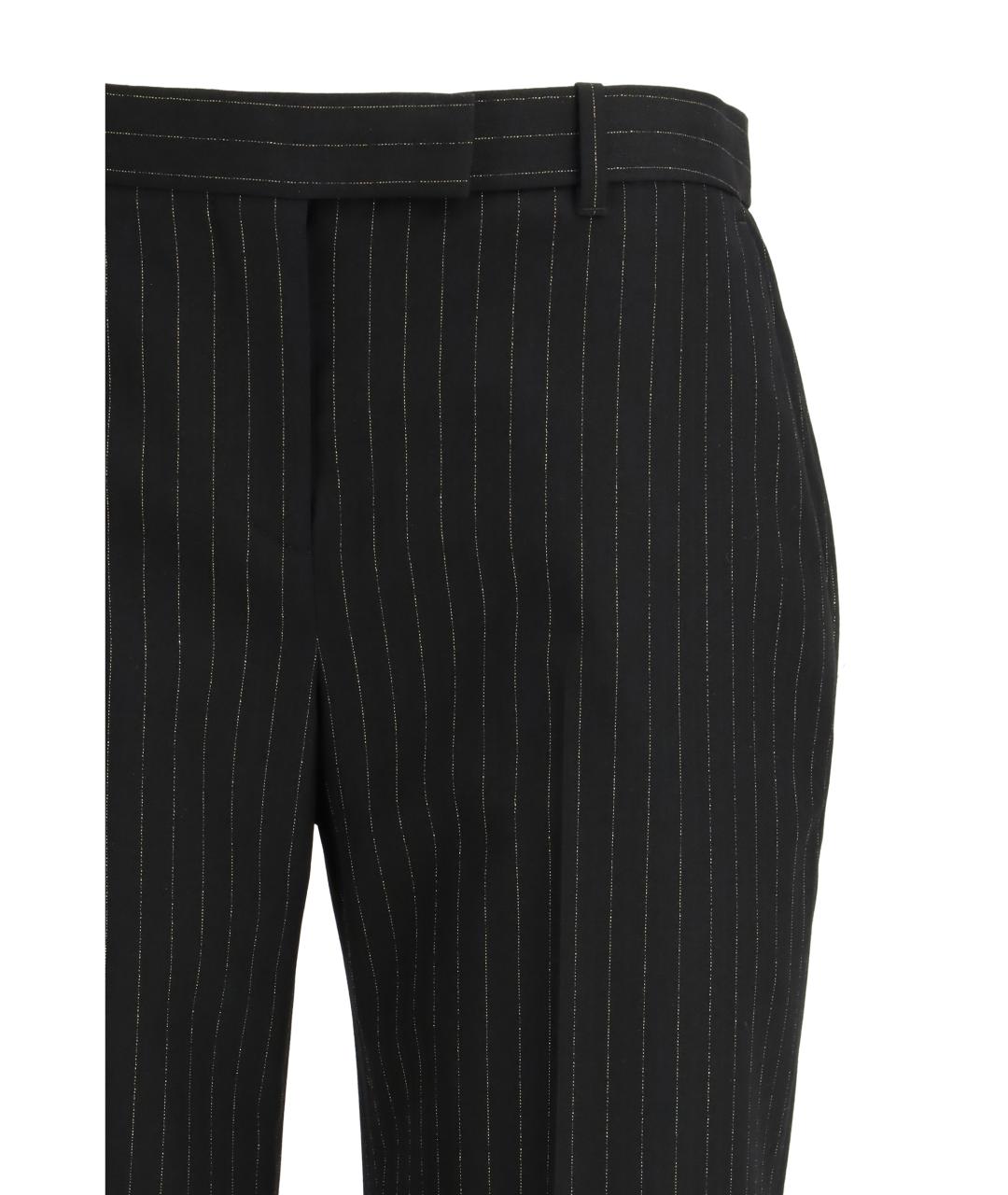 ALEXANDER MCQUEEN Черные шерстяные прямые брюки, фото 3