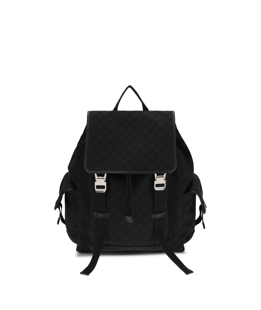 GUCCI Черный тканевый рюкзак, фото 1