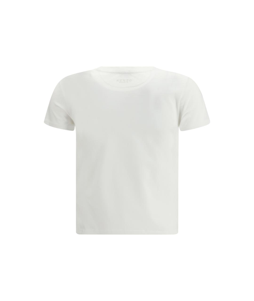 KENZO Белая хлопковая футболка, фото 2